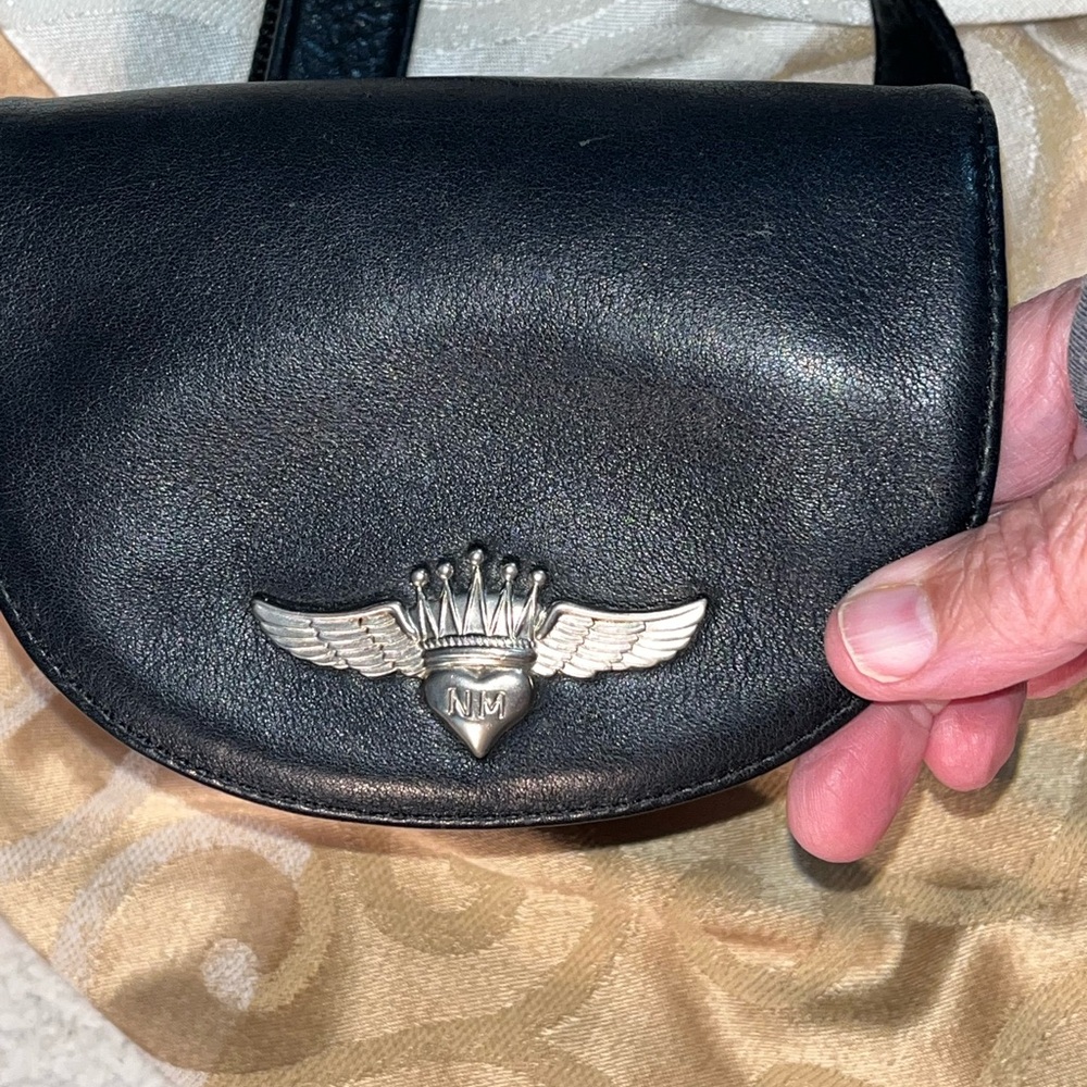 Nicole Miller Vintage Black Soft Leather Bag